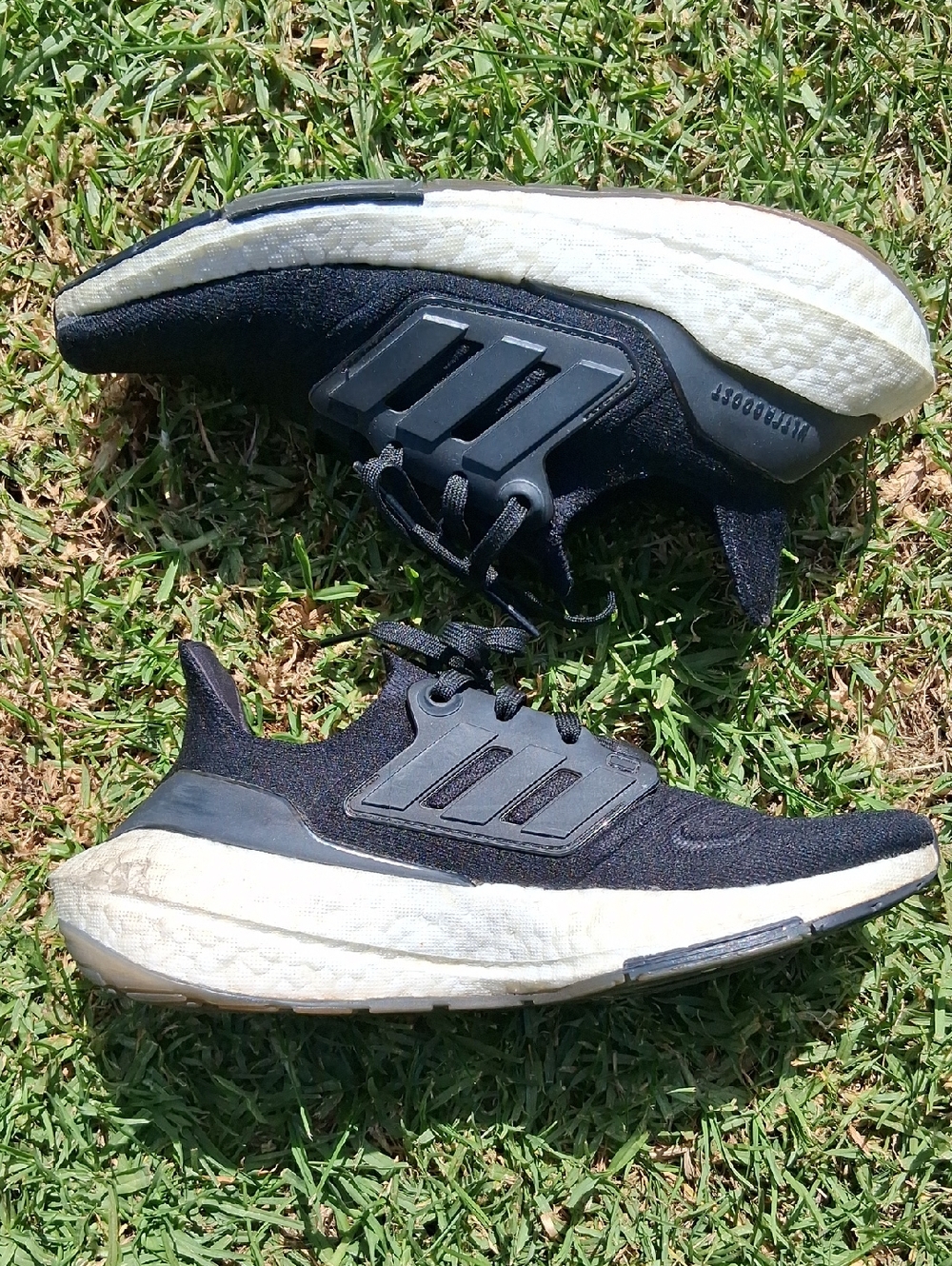 adidas Ultra Boost  Black and White Lightweight Running Sneakers